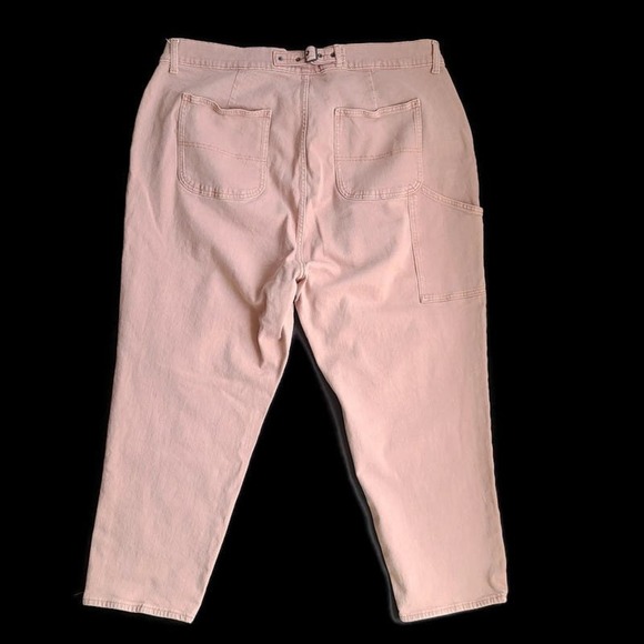 Old Navy Extra High Rise Jeans 24 Curvy Ski-Hi Straight Dusty Pink Smooth - Picture 3 of 12